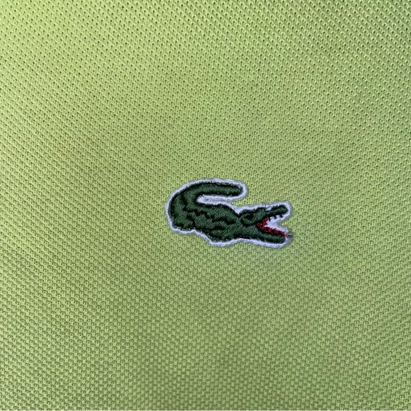 LACOSTE  Lime Green Polo Shirt - Picture 3 of 4